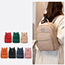 Fashion Pink Pu Embroidery Large Capacity Backpack
