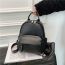 Fashion Dark Khaki Pu Large Capacity Backpack