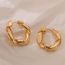 Fashion Gold Gold-plated Copper Irregular Geometric Earrings