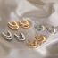 Fashion 4# Gold-plated Copper Irregular Geometric Earrings