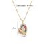 Fashion Color Gold-plated Copper And Zirconium Love Necklace