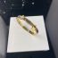 Fashion Gold Gold-plated Titanium Steel Geometric Four-leaf Clover Lock Bracelet