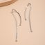Fashion Silver Copper Snake Bone Chain Earrings