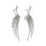 Fashion 4# Metal Rhinestone Tassel Earrings