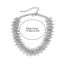Fashion Silver Geometric Diamond Prong Chain Necklace