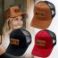 Fashion Brown Suede Patch Baseball Cap