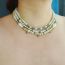 Fashion Black Copper Pearl Round Beads Multi-layer Necklace