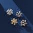 Fashion 1# Copper Diamond Revolving Snowflake Brooch