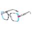 Fashion Bright Black And Blue Ac Color Block Square Large Frame Flat Mirror
