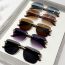 Fashion White Film Pc Frameless Square Cut-edge Sunglasses