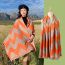 Fashion Orange Polyester Printed Shawl Scarf