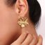 Fashion Gold Stainless Steel Gold-plated Petal Earrings