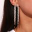 Fashion Steel Color Stainless Steel Gold-plated Arched Tassel Earrings