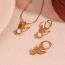 Fashion Earrings Titanium Steel Gold Plated Pearl Angel Earrings