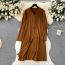 Fashion Caramel Colour Acrylic Knitted Jacket High-waisted Wide-leg Pants Knitted Suit