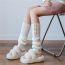 Fashion Button Style White Button Knitted Socks
