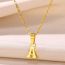 Fashion Egold Stainless Steel 26 Letter Necklace