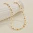 Fashion Shoushan Stone Mother-of-pearl Necklace Geometric Natural Stone Beaded Necklace