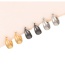 Fashion Color Copper Water Drop Earrings 6-piece Set