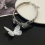 Fashion Silver Cortical Hollow Butterfly Necklace
