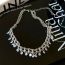Fashion Silver Alloy Inlaid Diamond Geometry Necklace