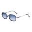 Fashion Silver A Blue Pc Square Large Frame Sunglasses
