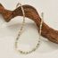 Fashion Shoushan Stone Freshwater Pearl Necklace Geometric Natural Stone Beaded Necklace