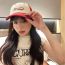 Fashion Red Cotton Contrast Embroidered Baseball Cap