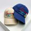 Fashion Beige Colorful Letter Embroidered Baseball Cap