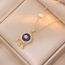 Fashion Gold Geometric Round Eye Pearl Necklace