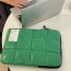 Fashion Green Oxford Cloth Check Quilted Laptop Bag