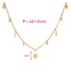 Fashion Gold Titanium Steel Dripping Oil Lightning Geometric Pendant Necklace