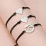 Fashion Silver Stainless Steel Love Bracelet Set