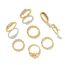Fashion 6# Alloy Geometric Ring Set
