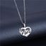 Fashion Silver Stainless Steel Flower Love Necklace