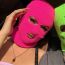 Fashion Fluorescent Green Knitted Hollow Face Mask Beanie