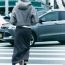 Fashion Grey Blended Patchwork Boxer Slit Skirt