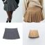 Fashion Grey Blended Wide Pleated Skirt