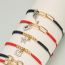 Fashion 7# Alloy Geometric Cord Braided Chain Bracelet
