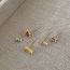 Fashion 5 Piece Set Of Combination Earrings Copper And Diamond Geometric Earrings Set