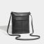 Fashion Black Pu Double Zipper Soft Leather Crossbody Bag