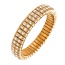 Fashion Gold Titanium Steel Inlaid With Zirconium Geometric Spring Bracelet