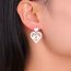 Fashion Steel Color Style 5 Stainless Steel Hollow Love Eyes Earrings