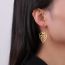 Fashion Gold Stainless Steel Geometric Hollow Earrings