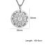 Fashion Steel Color Cross Chain Stainless Steel Round Plate Mens Necklace