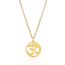 Fashion Golden Aum Yoga-double Bead Chain Stainless Steel Geometric Round Double Layer Mens Necklace