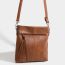 Fashion Brown Pu Large Capacity Crossbody Bag