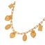 Fashion Gold Copper Inlaid Zircon Irregular Love Oval Portrait Pendant Thick Chain Necklace