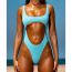 Fashion Rose Red Polyester Hollow One-piece Swimsuit
