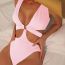 Fashion Glitter Polyester Pit Strip Hollow One-piece Swimsuit